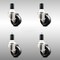 Service Caster 3 Inch 316SS Soft Rubber Wheel Swivel 1-5/8 Inch Expanding Stem Caster Set SCC SCC-SS316EX20S314-SRS-158-4 - alternate 1